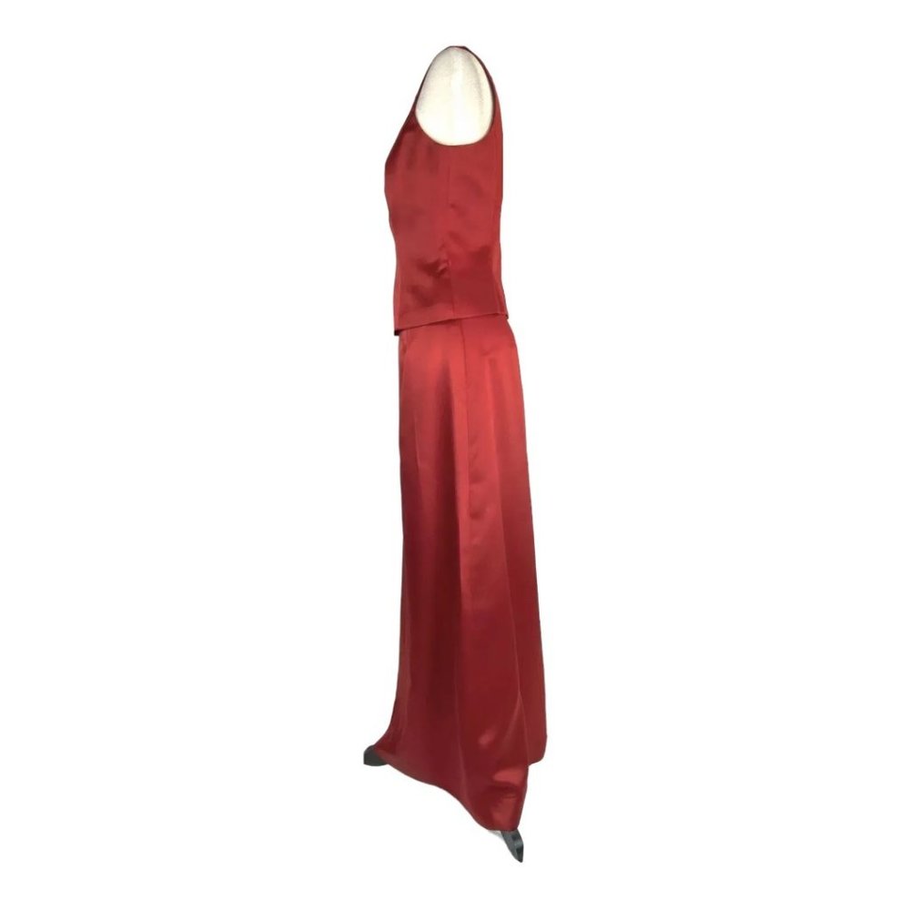 Formal Maxi Skirt & Top Nicole Miller Red Sz 6 Style AP0180  Vintage Made In USA - Picture 5 of 10